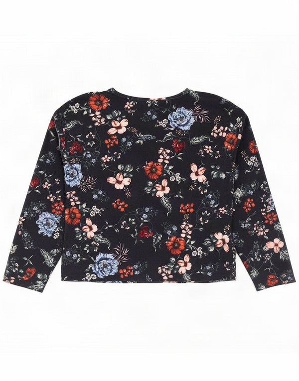 Dorothy Perkins Womens Blouse Top UK 18 XL Navy Blue Floral Cotton