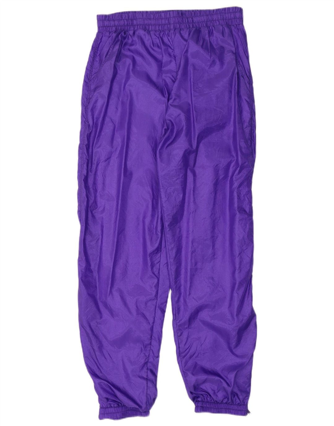 Pantaloni da tuta da donna VINTAGE Joggers UK 16 Large Viola Poliammide