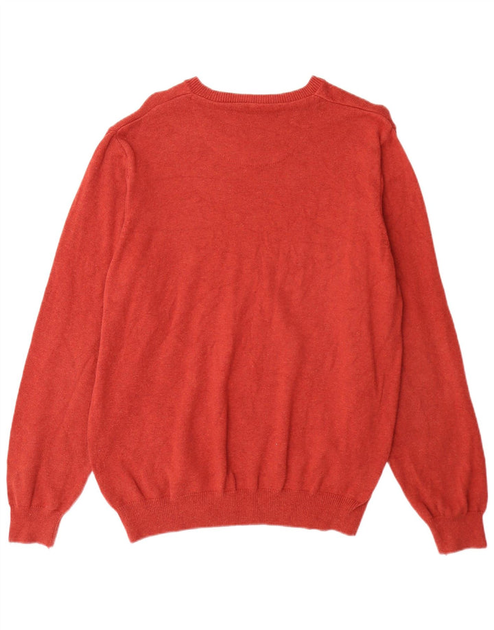 Marks & Spencer Maglione da uomo con scollo a barca grande in cotone rosso