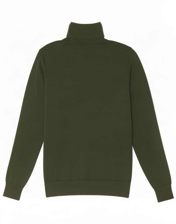 Maglione maglione da donna a collo alto Massimo Dutti UK 12 Seta verde medio