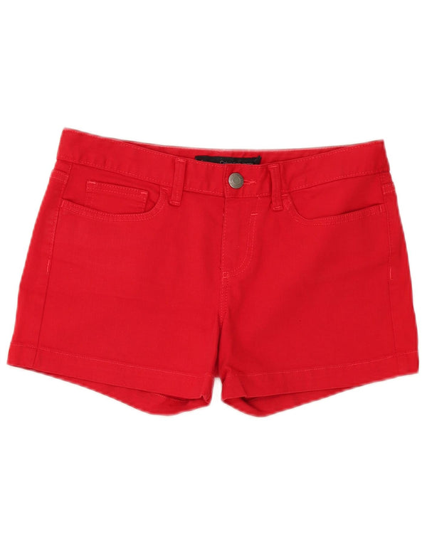 Pantaloncini di jeans da donna Calvin Klein W26 piccoli in cotone rosso