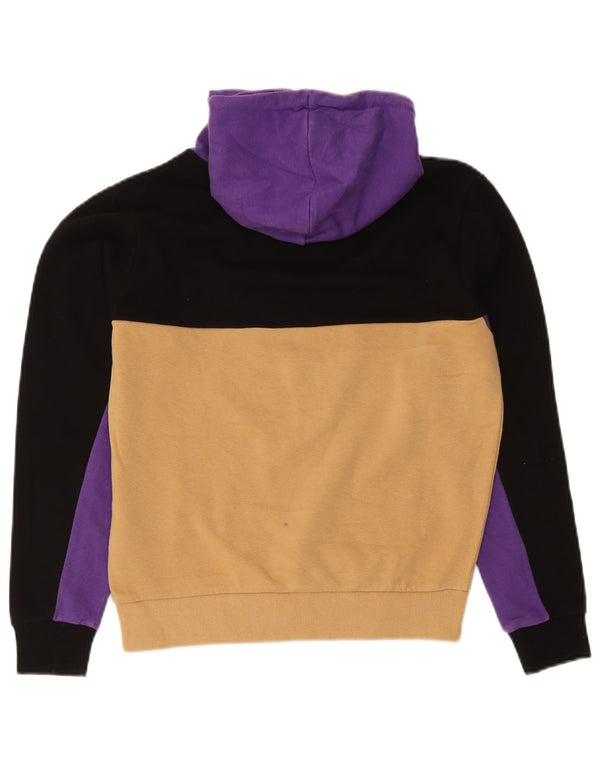 Maglione oversize con cappuccio da donna Fila UK 10 Small Giallo in cotone color block