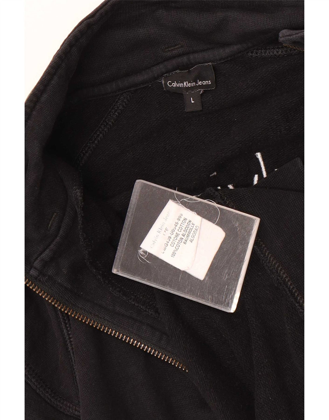 Giacca da ginnastica grafica da uomo Calvin Klein Jeans grande nera