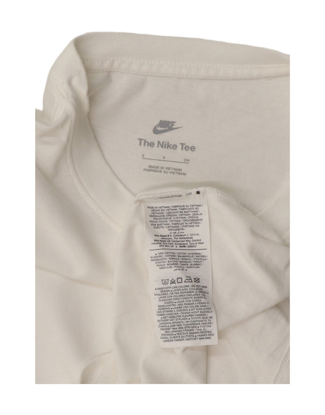 T-shirt da donna Nike Top UK 10 piccola in cotone bianco
