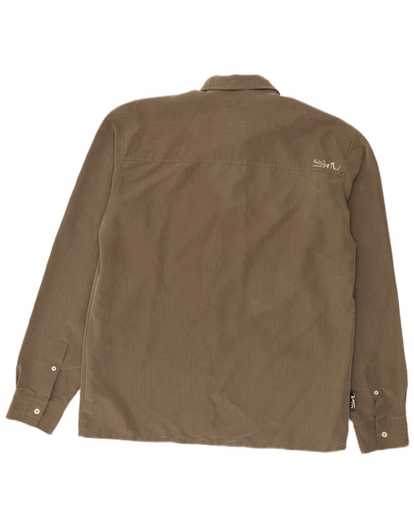 Camicia da uomo Quiksilver Large Khaki Gessato Modal