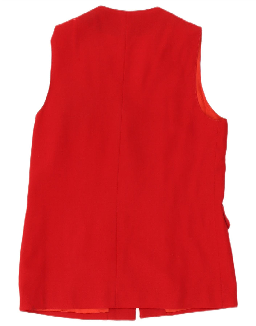 Gilet da donna vintage UK 14 medio rosso lana