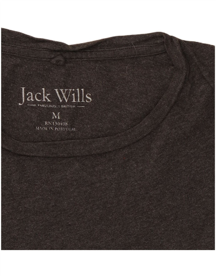 T-shirt da uomo Jack Wills Top in cotone grigio medio