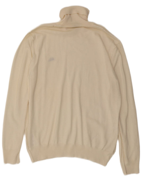 ETRO Mens Roll Neck Jumper Sweater XL Off White Virgin Wool Classic