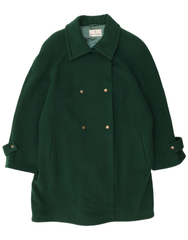 Donna Enrica Cappotto doppiopetto da donna EU 45 XL Lana verde