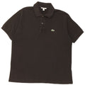 Polo da uomo Lacoste vestibilità classica taglia 5 grande in cotone nero