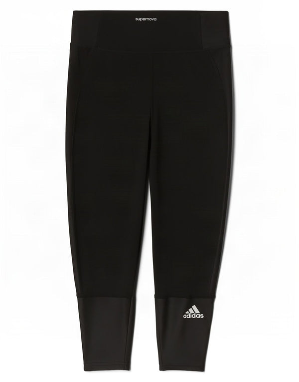 Leggings Adidas Supernova Capri da donna UK 4/6 XS neri