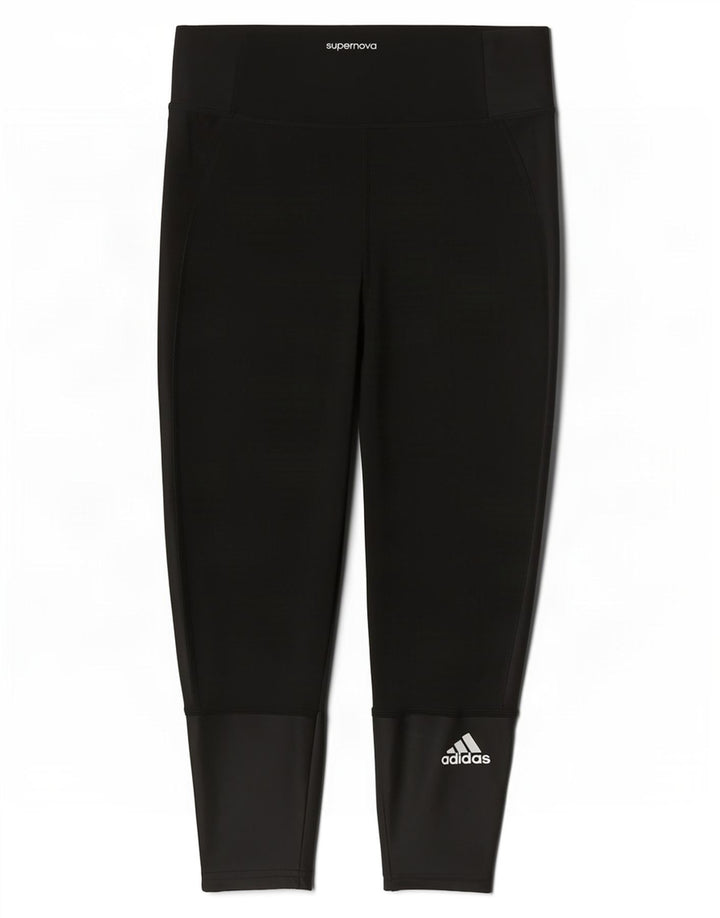 Leggings Adidas Supernova Capri da donna UK 4/6 XS neri