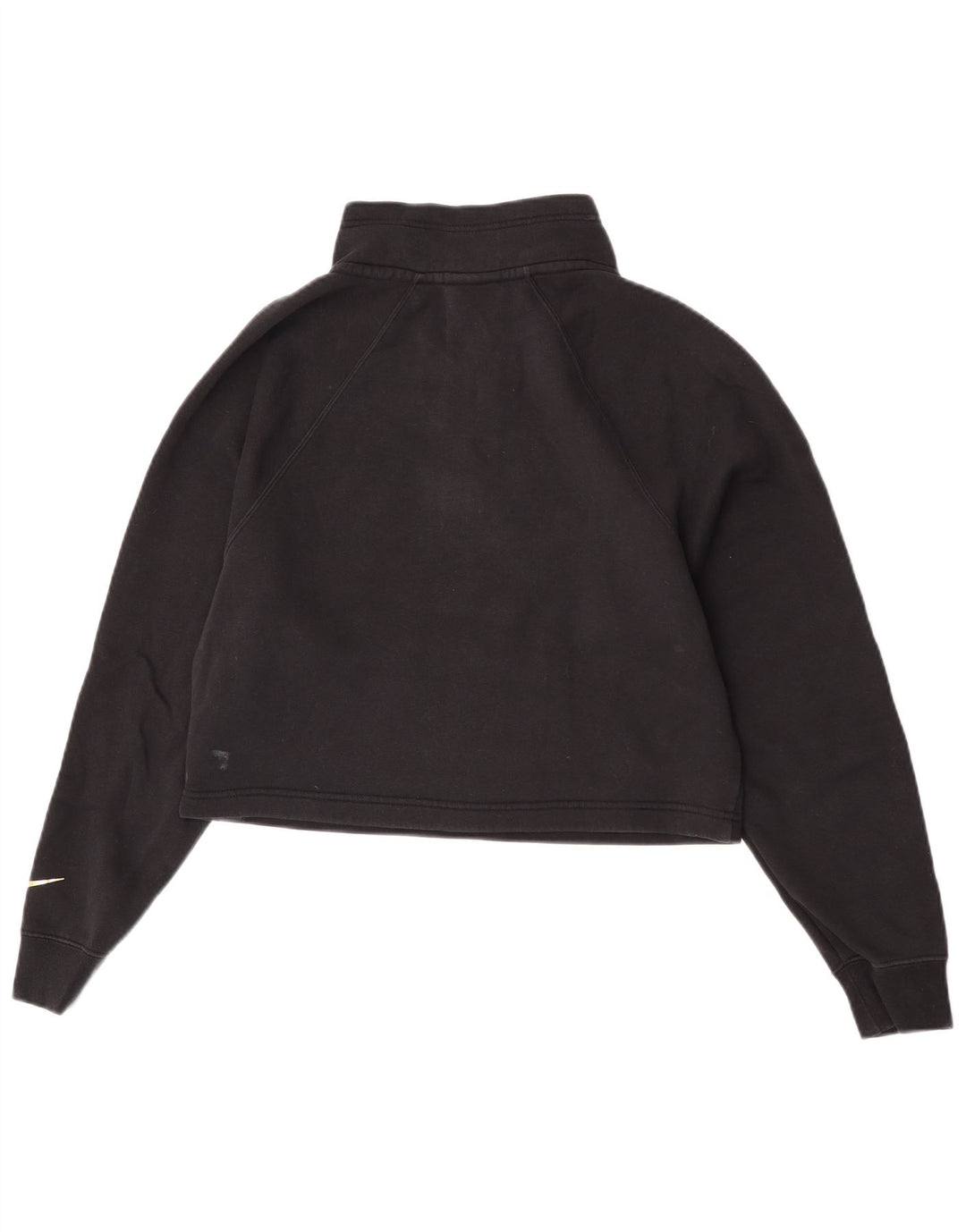 Felpa da donna con collo con zip e grafica oversize Nike, maglione, taglia UK 10, piccola, nera
