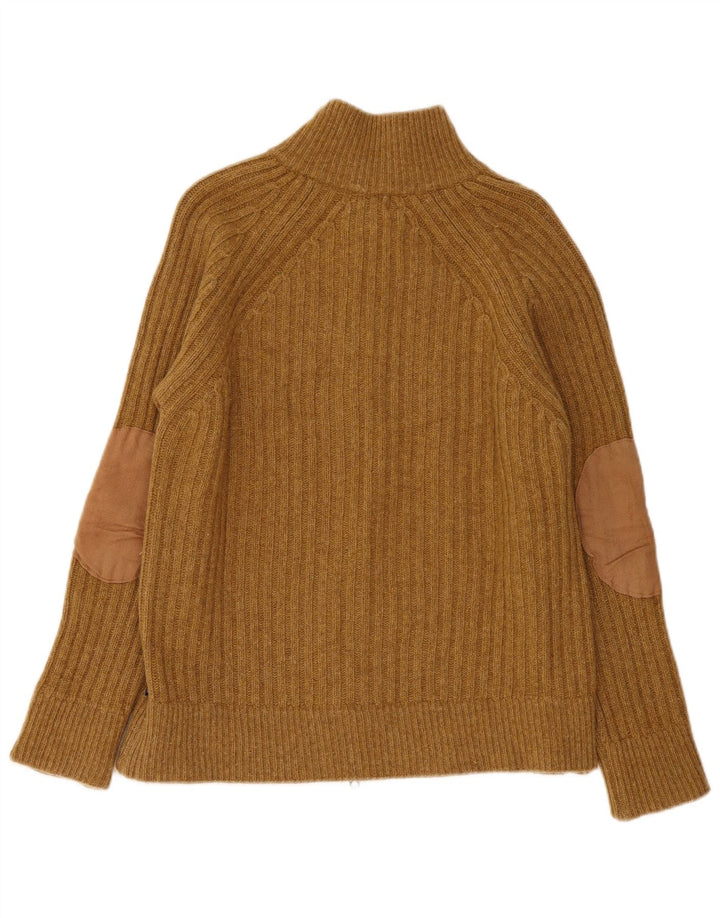 Maglione cardigan da uomo Woolrich piccolo in lana marrone