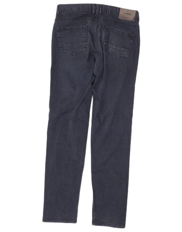 Pantaloni casual slim da uomo Carrera 707 W32 L33 cotone maculato blu navy