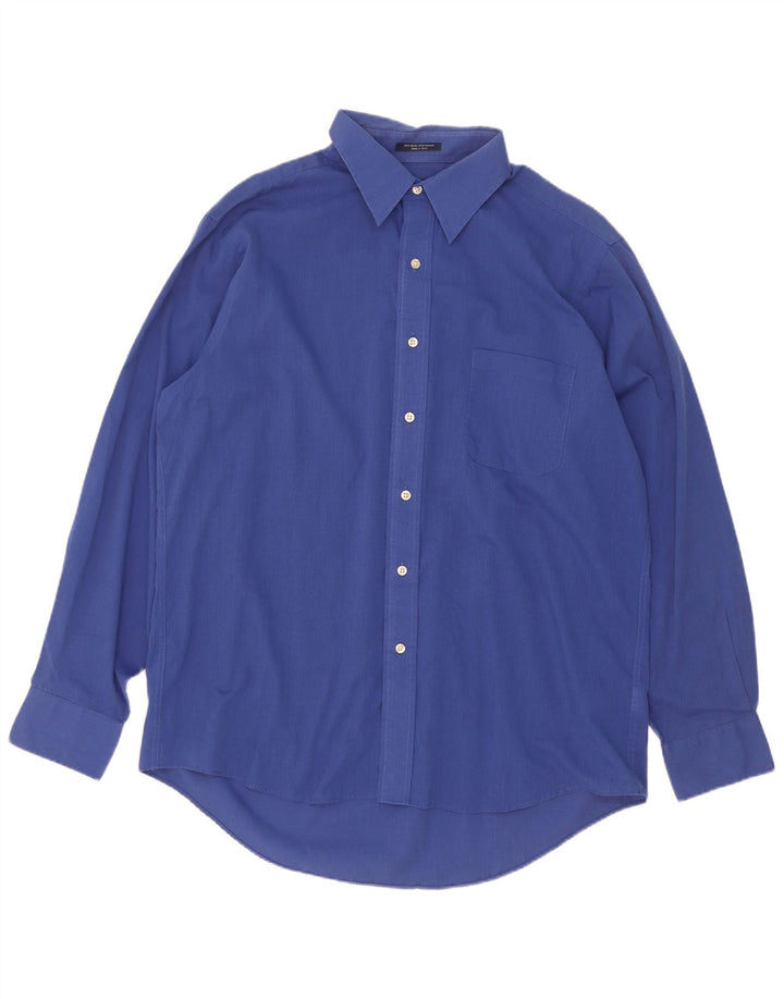 Camicia da uomo Chaps taglia 16 1/2 grande in cotone blu