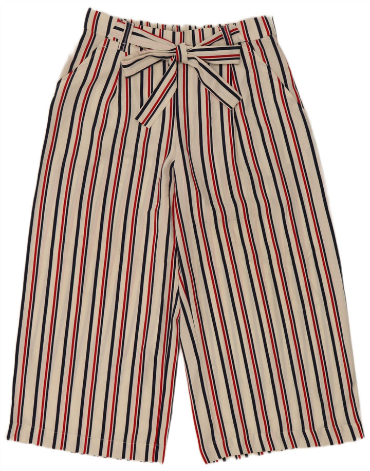Pantaloni Capri da donna Zara grandi W34 L22 a righe bianche