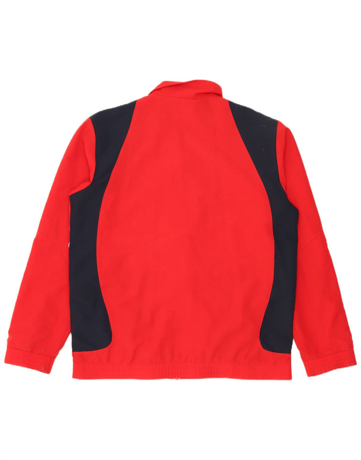 Giacca da tuta da ragazzo Adidas 15-16 anni in poliestere color block rosso