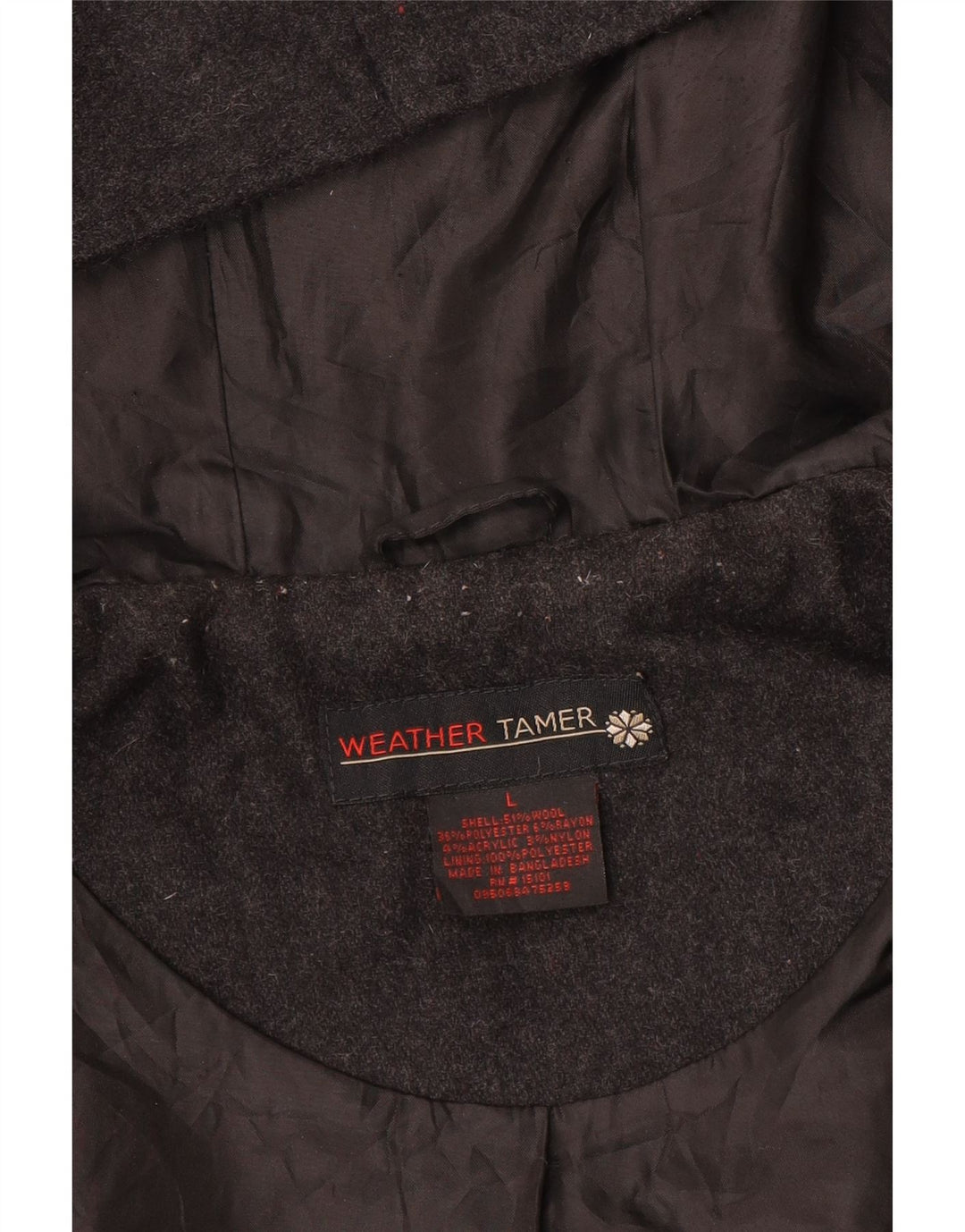 Montgomery con cappuccio da donna VINTAGE UK 16 grande lana grigia