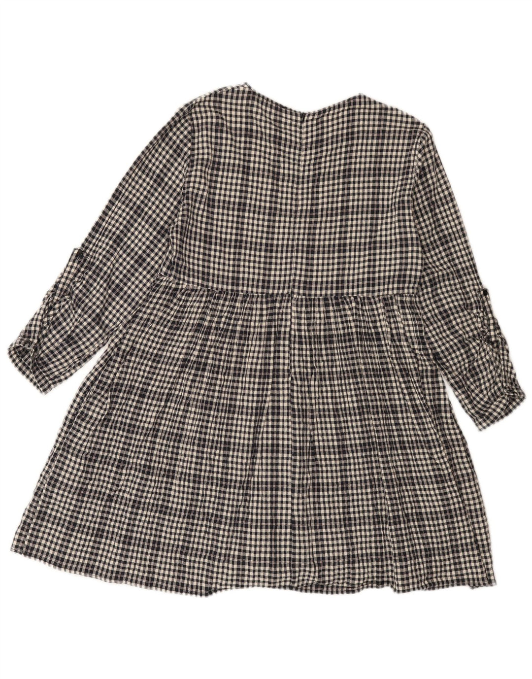 Tutina corta a maniche lunghe Zara Trafaluc da donna UK 10 piccola in cotone a quadretti nero