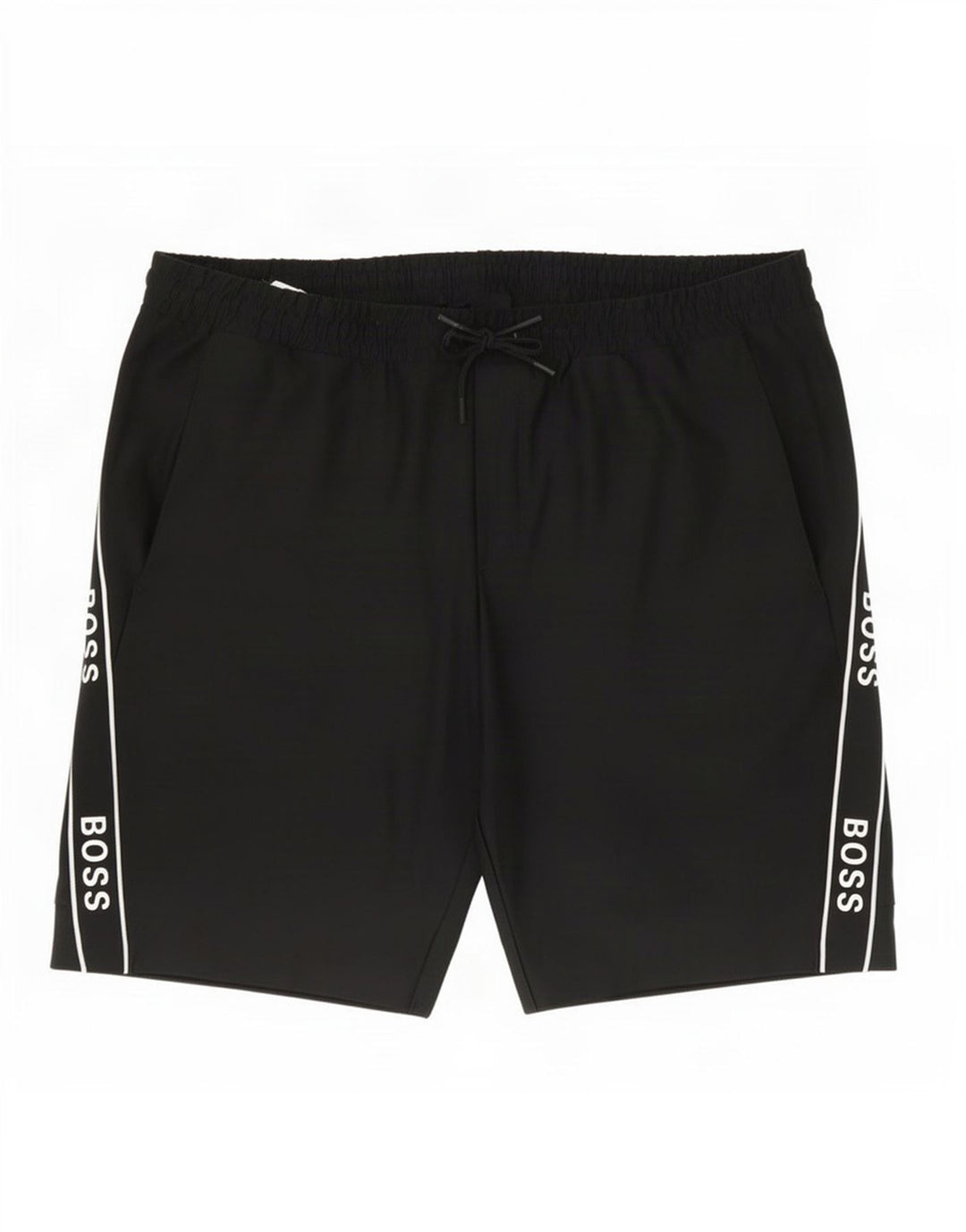 Pantaloncini da bagno grafici da uomo Hugo Boss 3XL poliestere nero