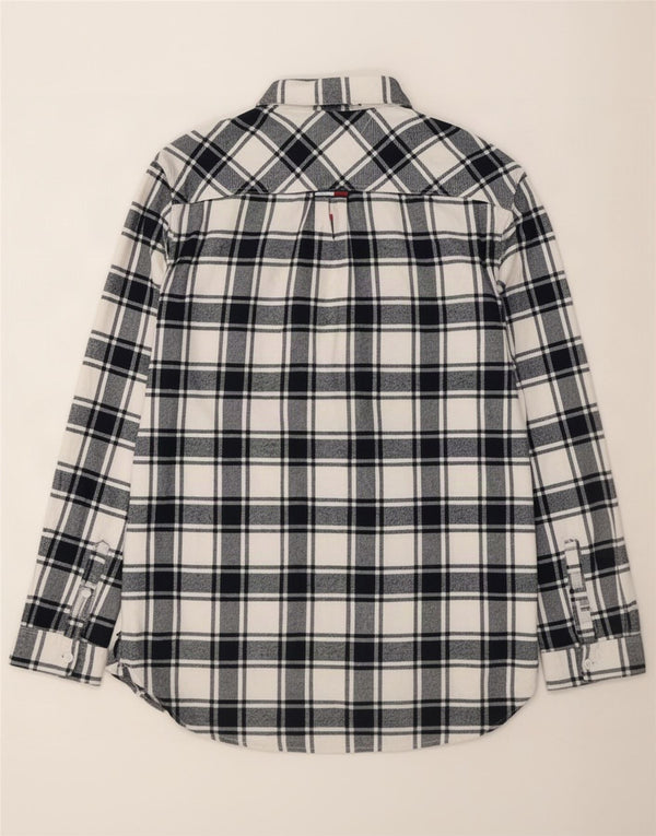 Tommy Hilfiger Camicia da uomo in flanella vestibilità regolare, grande cotone a quadri blu navy