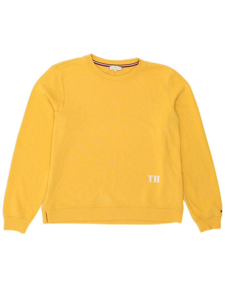 Felpa da donna Tommy Hilfiger Jumper UK 14 Medium Giallo