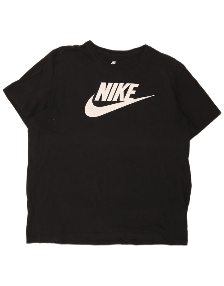 T-shirt grafica da uomo Nike Top XL in cotone nero