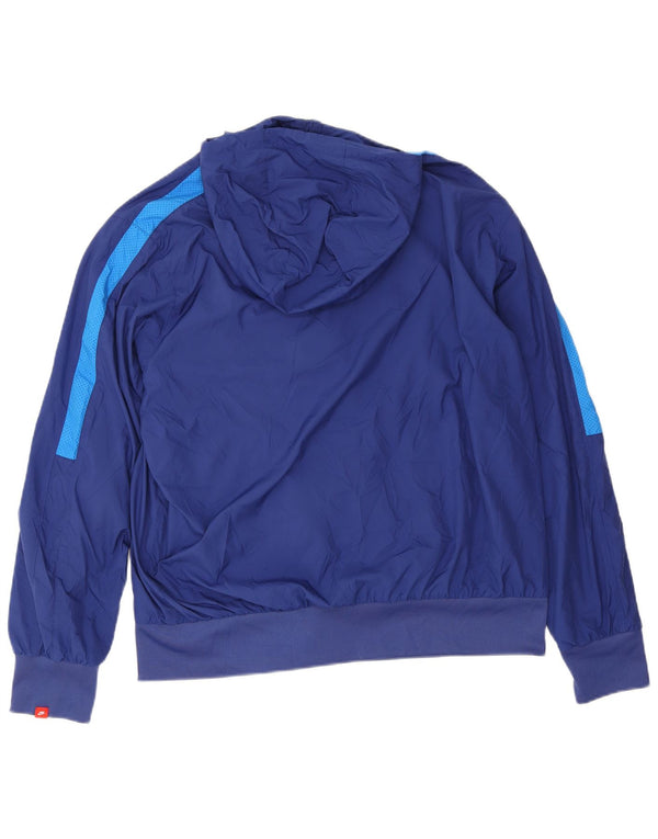 Nike Mens Graphic Hooded Tracksuit Top Jacket XL Navy Blue Colourblock