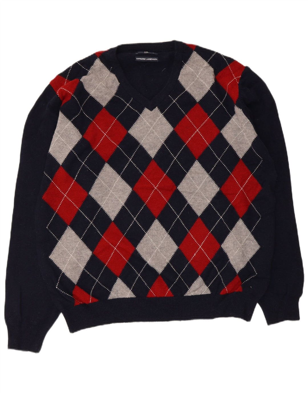 Maglione da uomo Marks & Spencer Blue Harbour con scollo a V grande blu navy