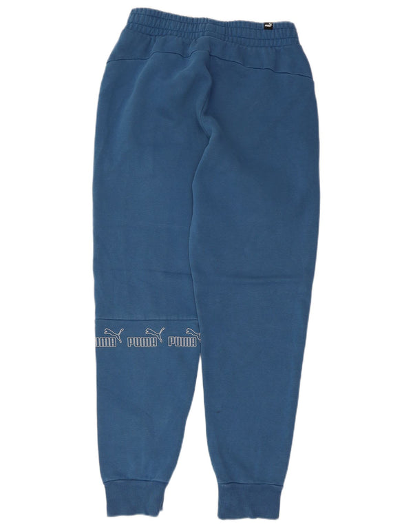 Pantaloni da tuta con grafica da donna Puma Joggers UK 8 Small Blu Colourblock