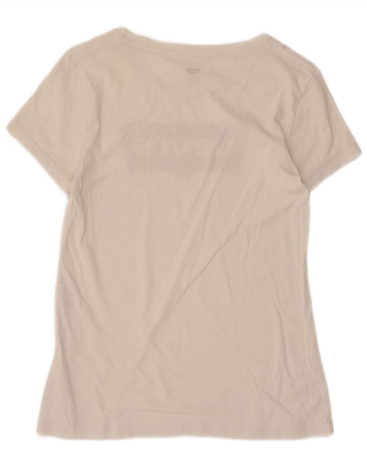 T-shirt grafica da donna Levi's Top UK 10 piccola bianca