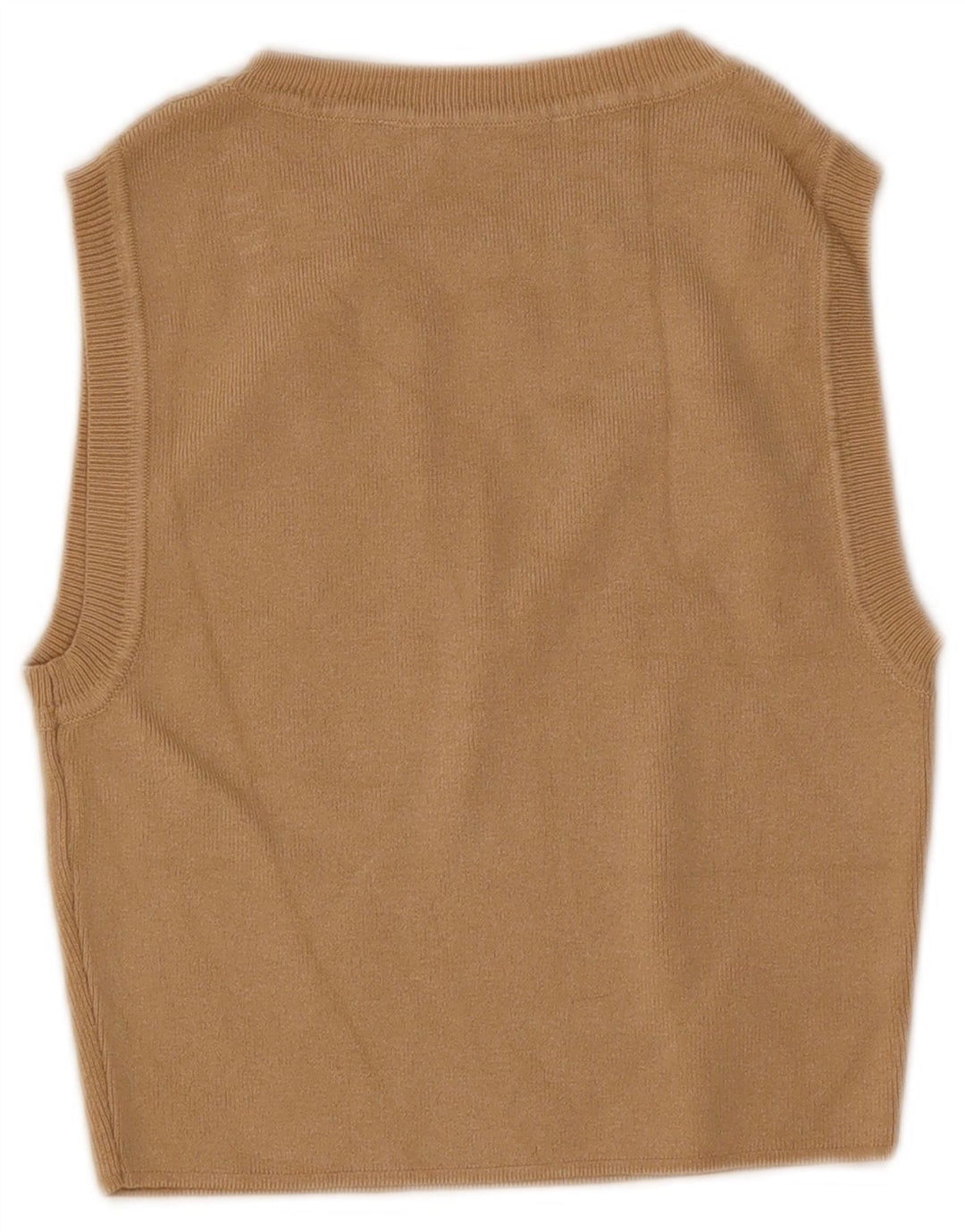 Canotta corta da donna Zara UK 8 piccola in viscosa marrone