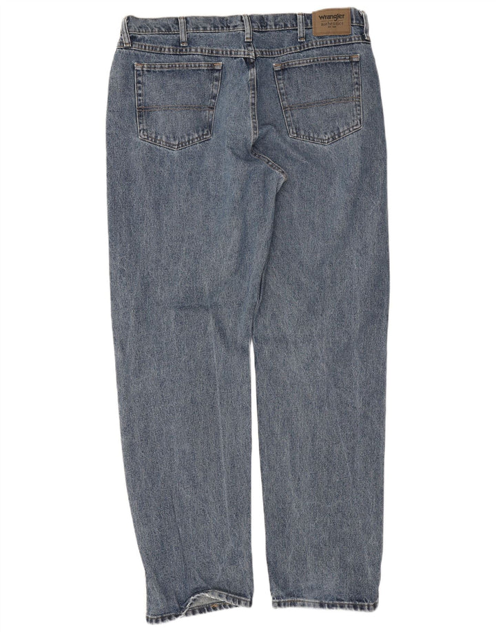 Jeans dritti da uomo Wrangler W38 L34 cotone blu