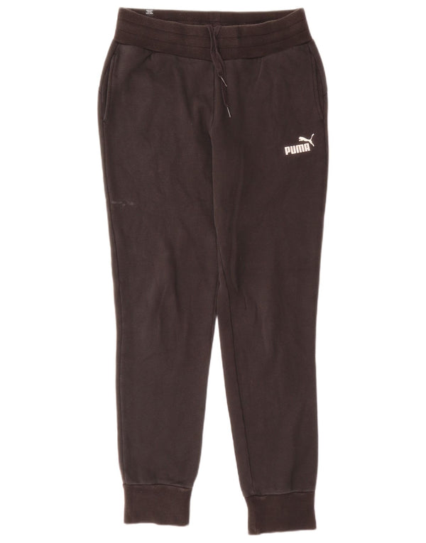 Puma Pantaloni da tuta da donna Joggers UK 8 Small Black Cotton