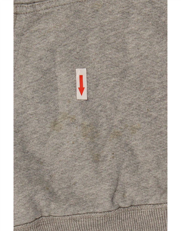Felpa con cappuccio grafica da uomo Fat Face, piccola, in cotone grigio screziato