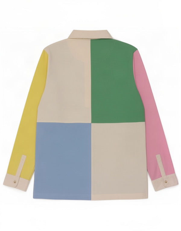 Polo da rugby da donna Joules UK 14 grande multicolore a blocchi di colore