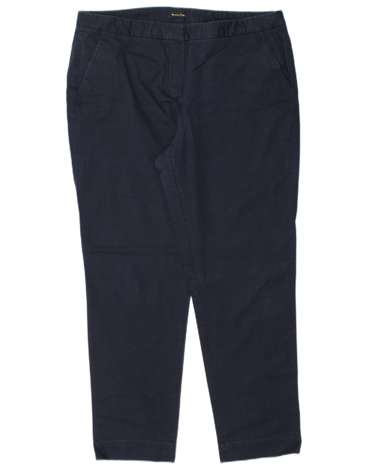 Pantaloni chino da donna MASSIMO DUTTI EU 44 XL W34 L28 Blu navy Classico