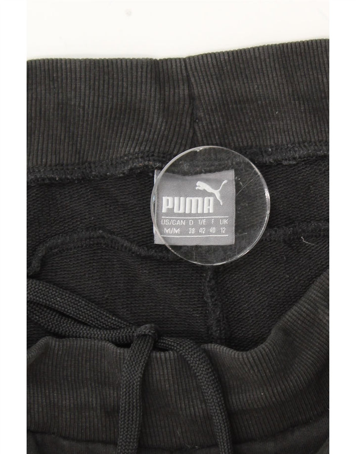 Pantaloni da tuta con grafica PUMA da donna Joggers UK 12 Medium Black Cotton