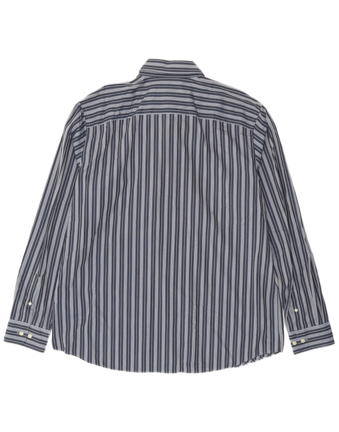 EDDIE BAUER Camicia da uomo alta classica vestibilità XL in cotone a righe blu