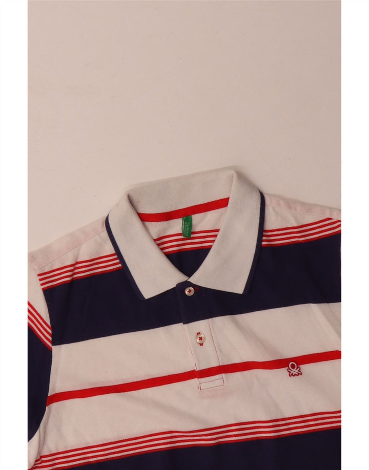 Polo Uomo BENETTON Cotone Righe Grandi Bianche