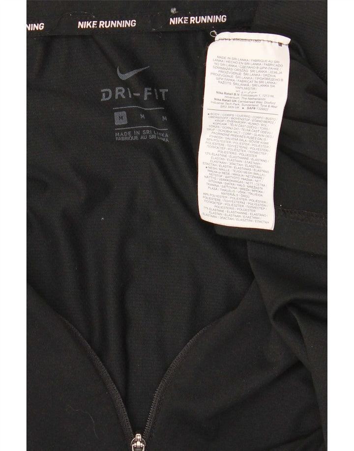 Maglia da tuta Nike Dri Fit con zip e collo pullover da uomo, poliestere nero medio