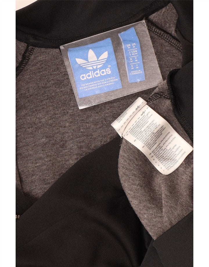 Giacca da tuta da donna ADIDAS UK 14 cotone nero medio