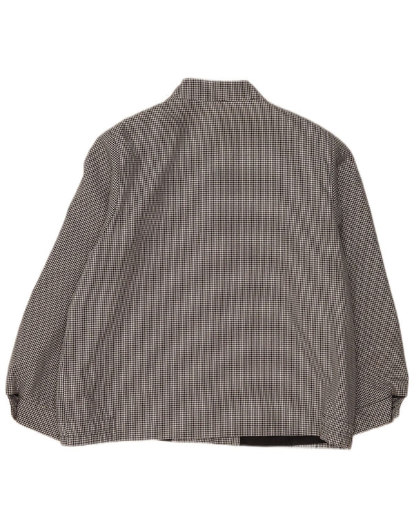 Giubbotto bomber da donna vintage UK 20 2XL poliestere pied de poule nero