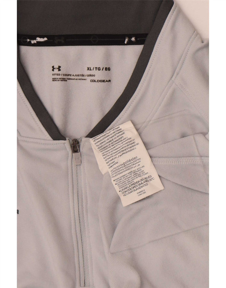 Under Armour Uomo Cold Gear Pullover Tuta Top XL Grigio Colourblock