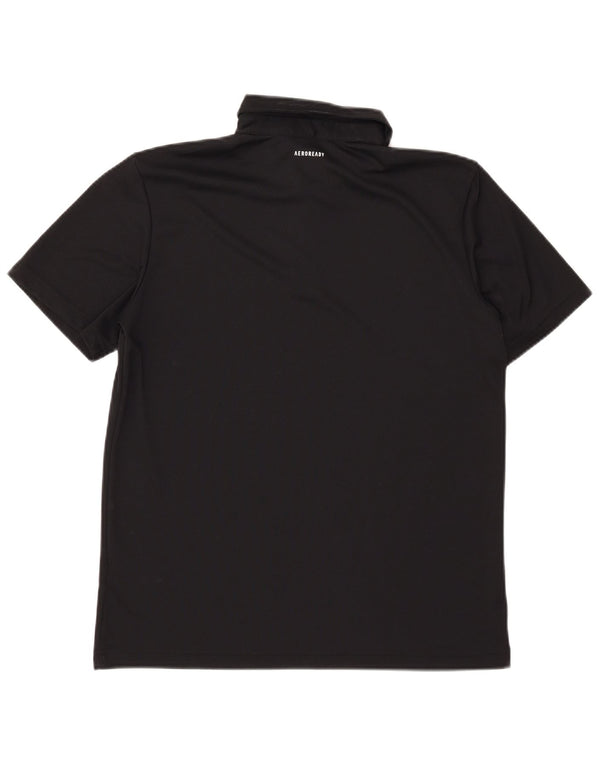 Polo Adidas Aeroready da uomo in poliestere nero medio