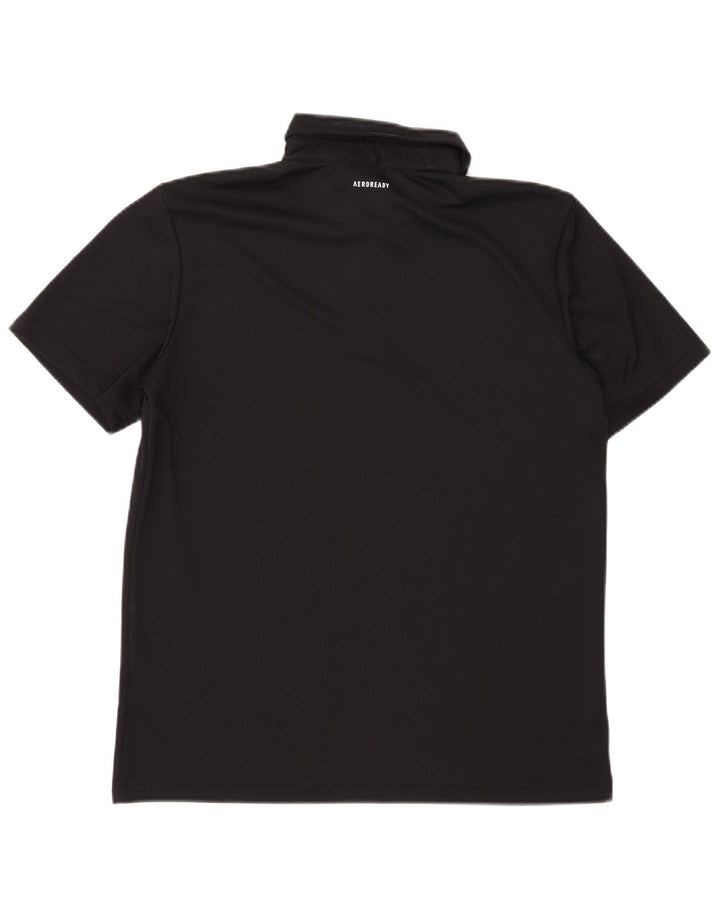 Polo Adidas Aeroready da uomo in poliestere nero medio