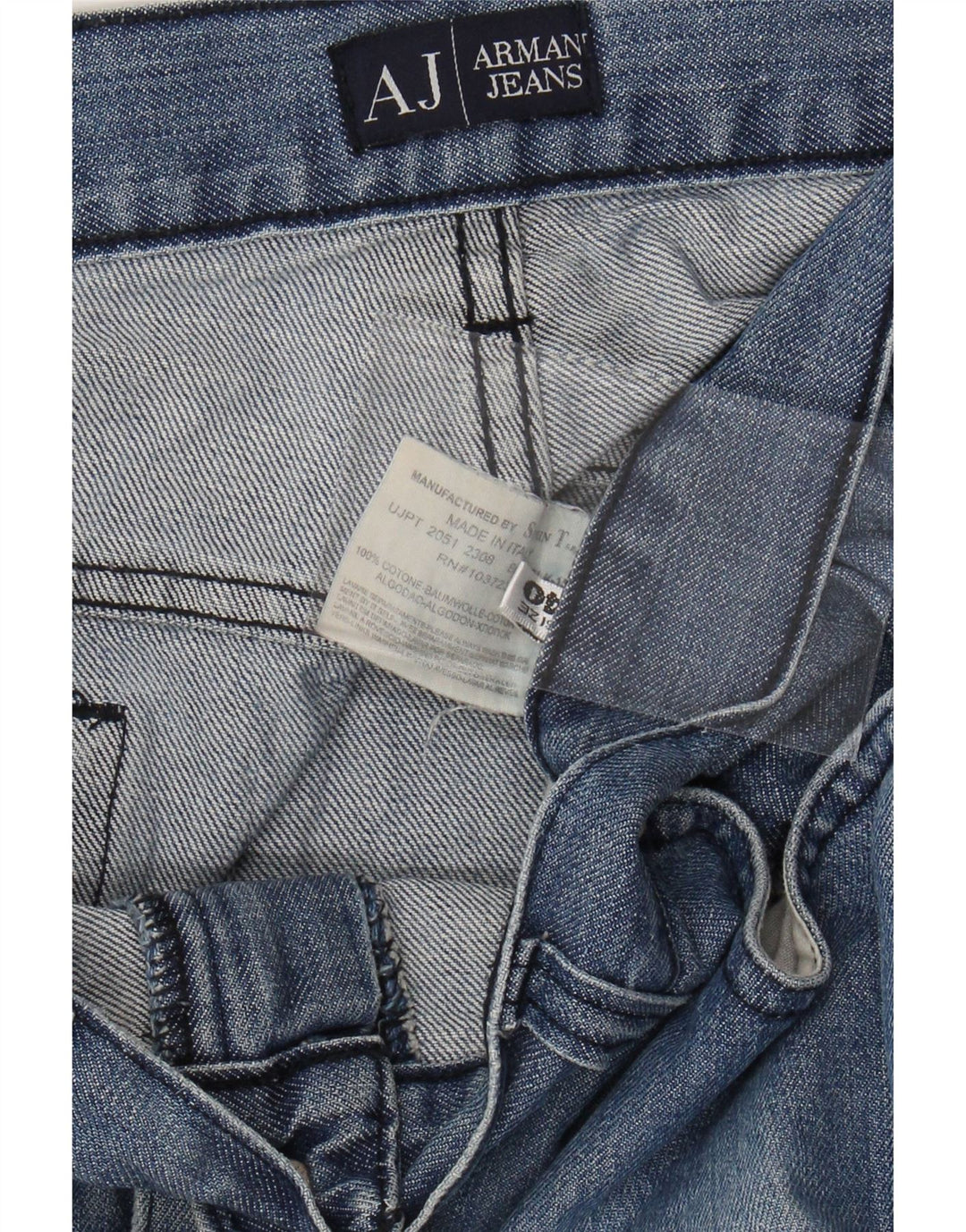 Jeans dritti da uomo ARMANI W40 L28 cotone blu