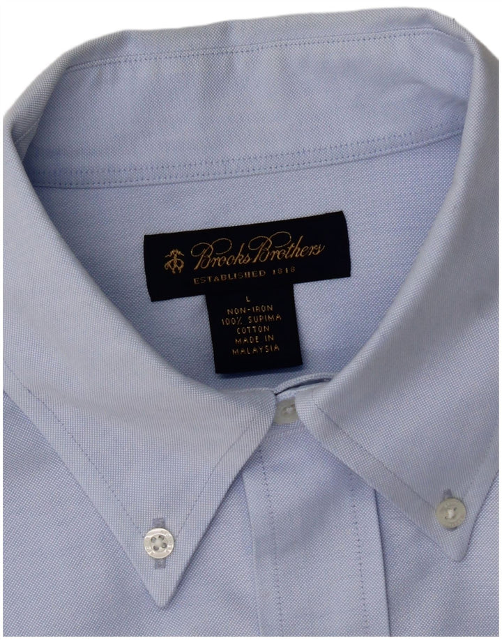 Camicia da uomo Brooks Brothers grande in cotone blu