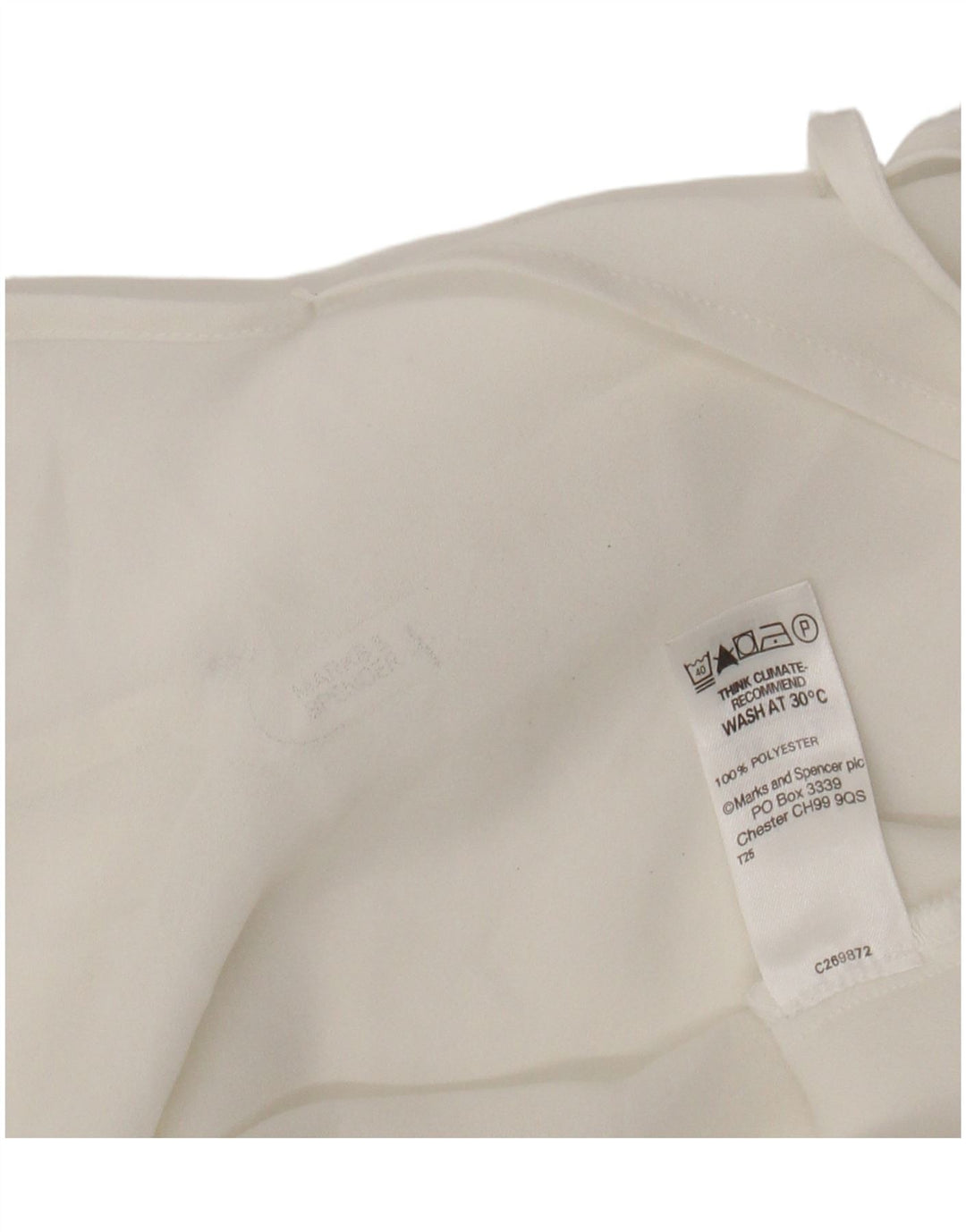 Canottiera trasparente da donna Marks & Spencer UK 12 poliestere bianco medio